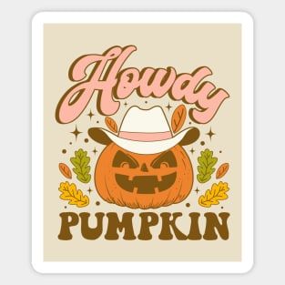 Howdy Pumpkin II Halloween Magnet